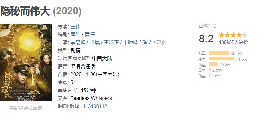 20年国产高分剧推荐,近十年豆瓣高分中国电视剧