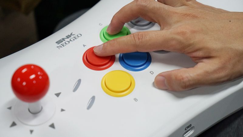 SNKNEOGEOASP游戏机开箱,snkneogeoasp换摇杆