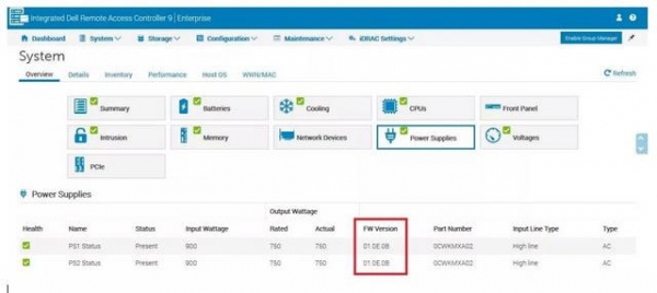 工程师笔记|戴尔易安信服务器电源固件管理教程