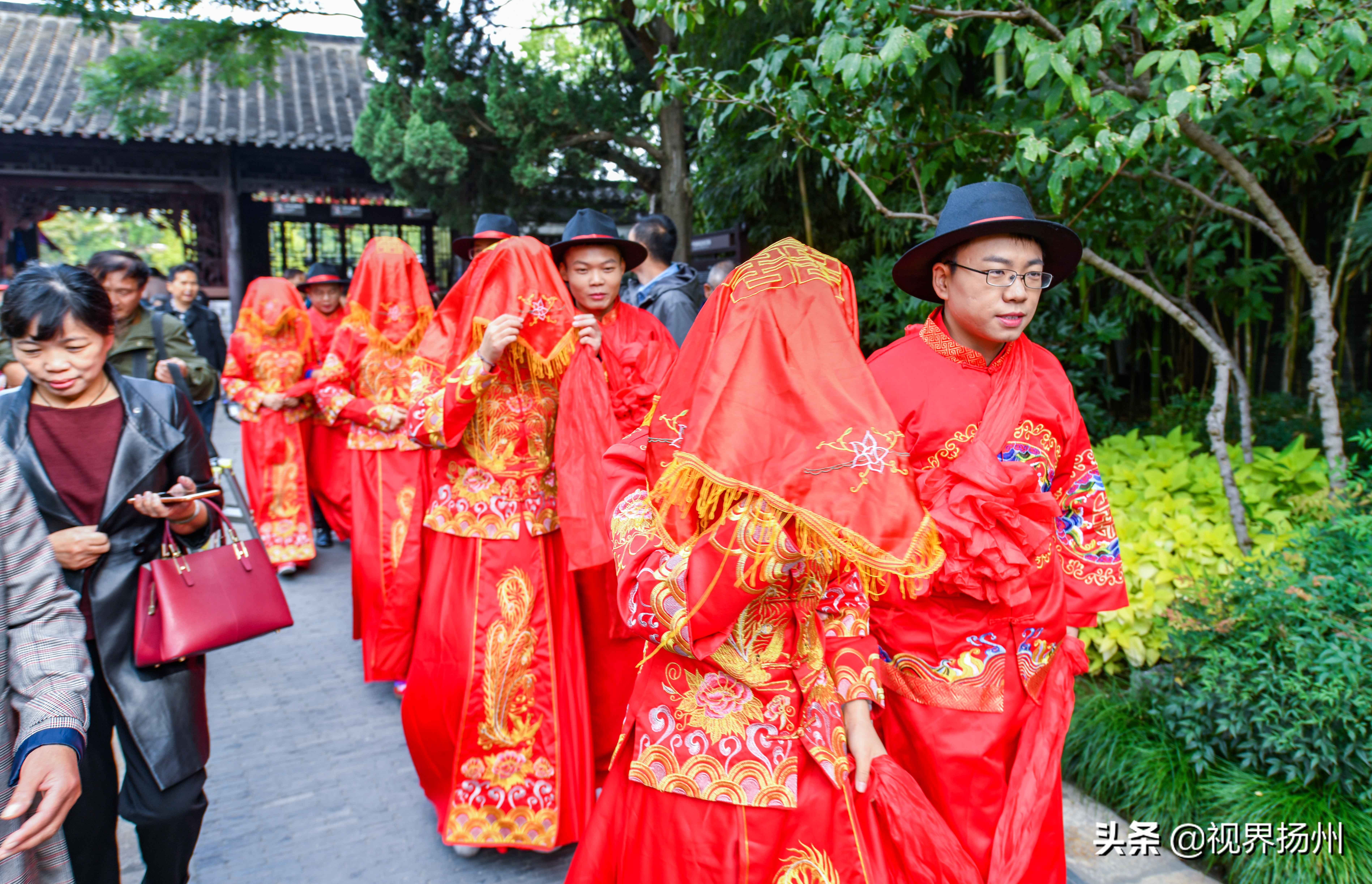 扬州个园盐商体验婚礼让你感受穿越