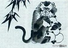 国画猴子入门教学,国画猴子简单的画法