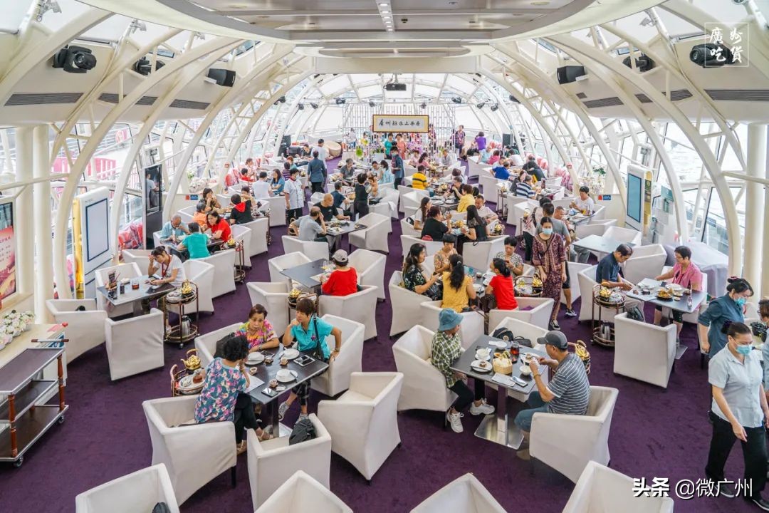 广州游船上吃早茶,广州船游珠江早茶