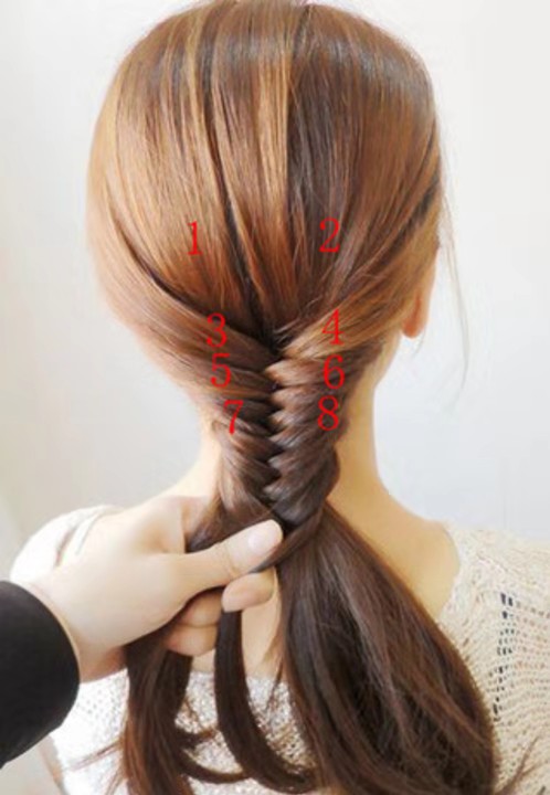 杨幂鱼尾辫图片大全,杨幂鱼尾辫造型亮相