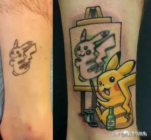 手臂旧纹身遮盖,遮盖旧纹身的图案