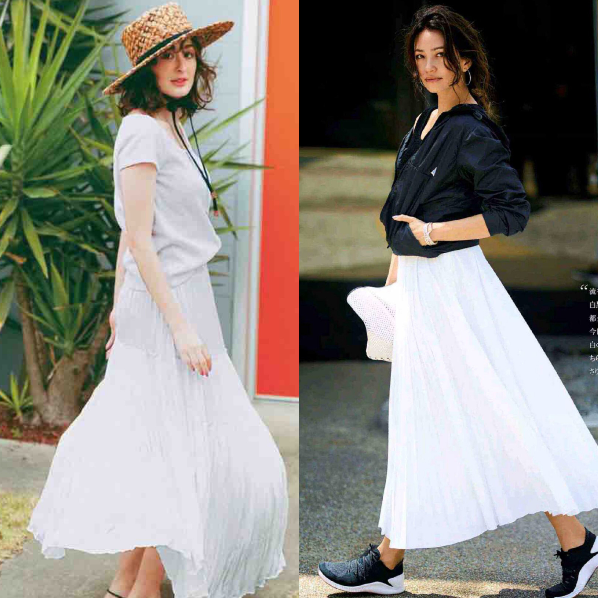 什么样的白色半身裙显瘦,今年流行的半身裙这样穿