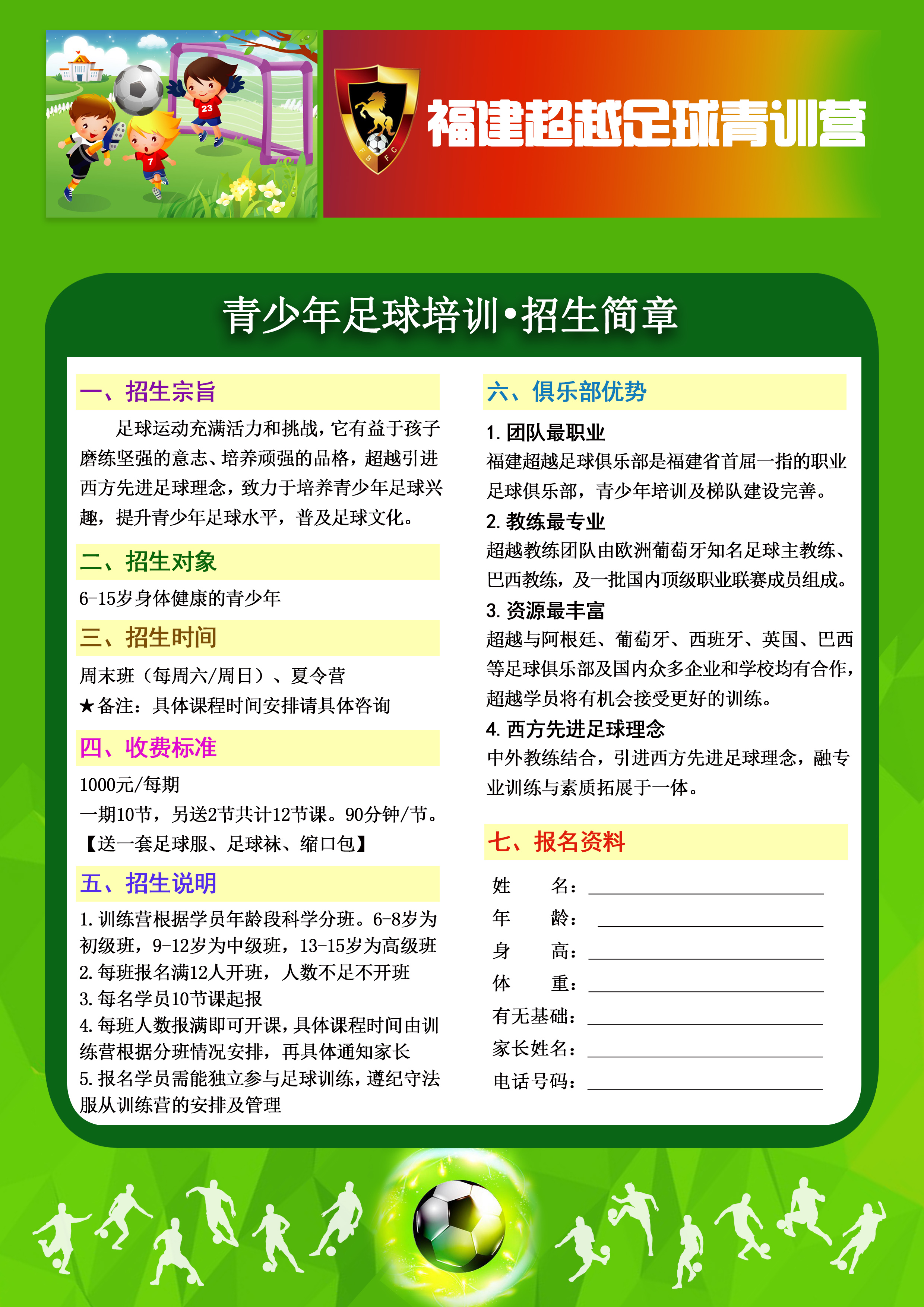 中国足球青训营招生条件,福建最大足球青训机构