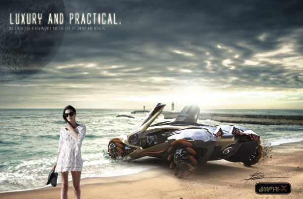 迪拜两栖车,迪拜水陆两栖车