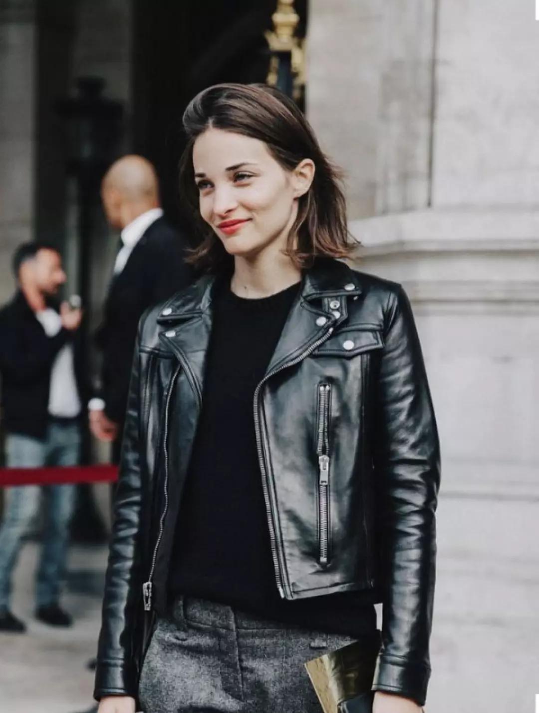 皮衣怎样穿才时髦呢,秋冬皮衣时髦穿搭