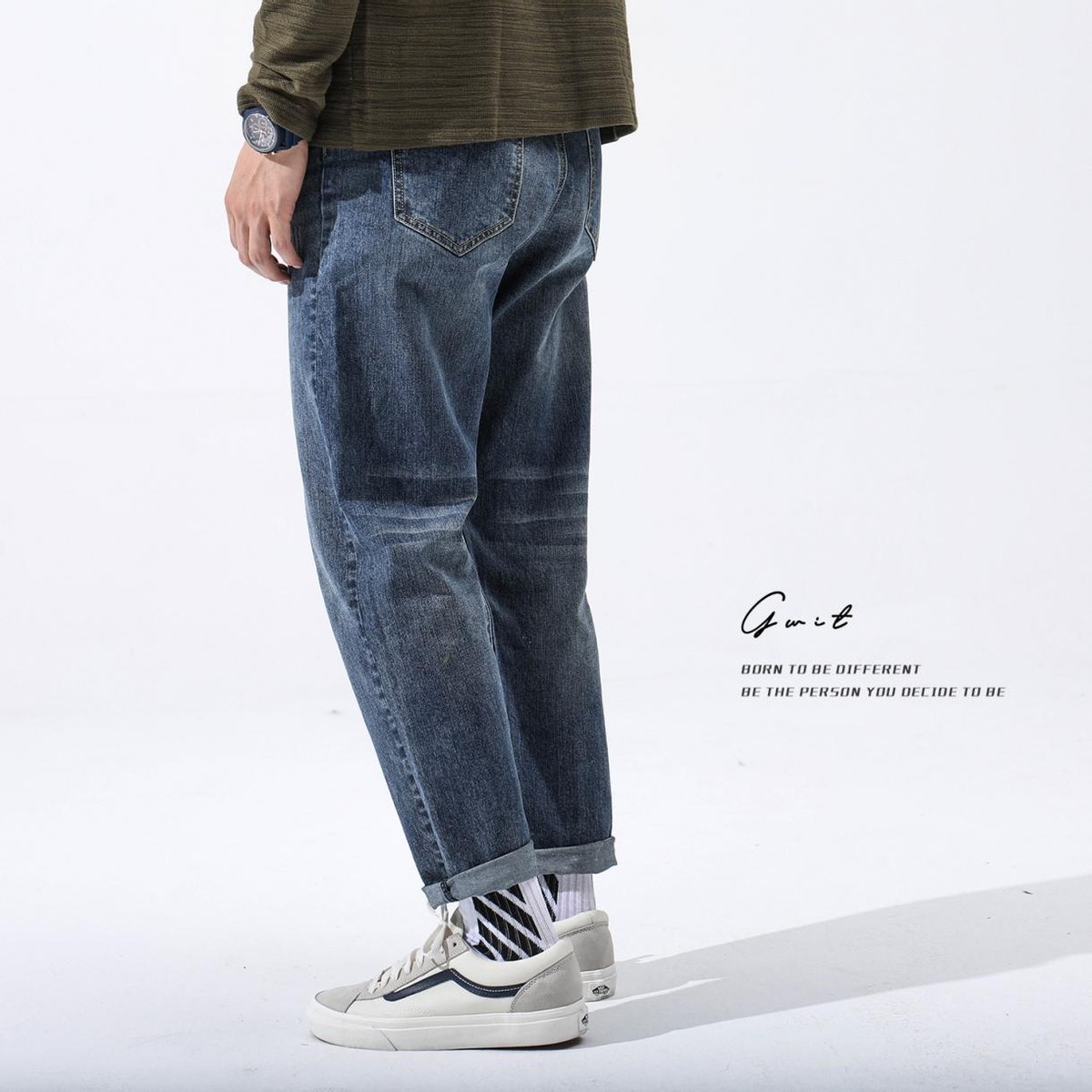 男士当季最流行的紧身七分牛仔裤,男士必备一款秋冬牛仔裤排行榜