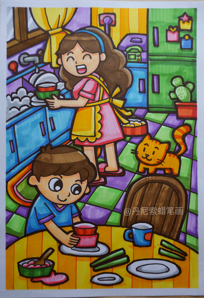 8-12岁儿童绘画范画,简单又好画的儿童画大全