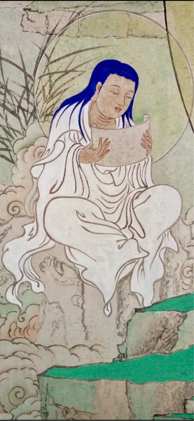 观音菩萨三十二像工笔画,观世音菩萨画像工笔画