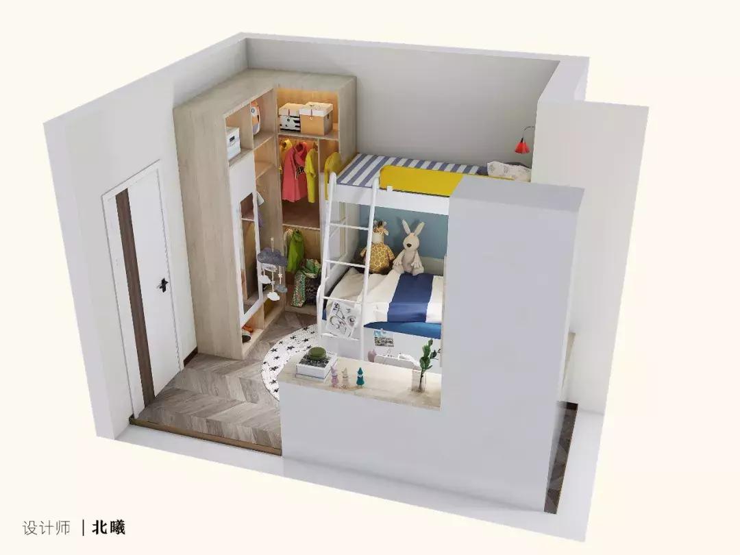 装修108平衣帽间2室一厅,126平主卧带衣帽间和卫生间效果图