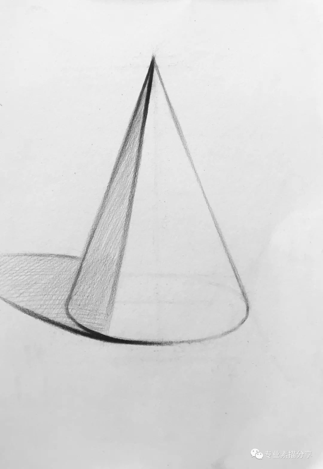 石膏几何体的画法步骤是什么,圆锥石膏几何体