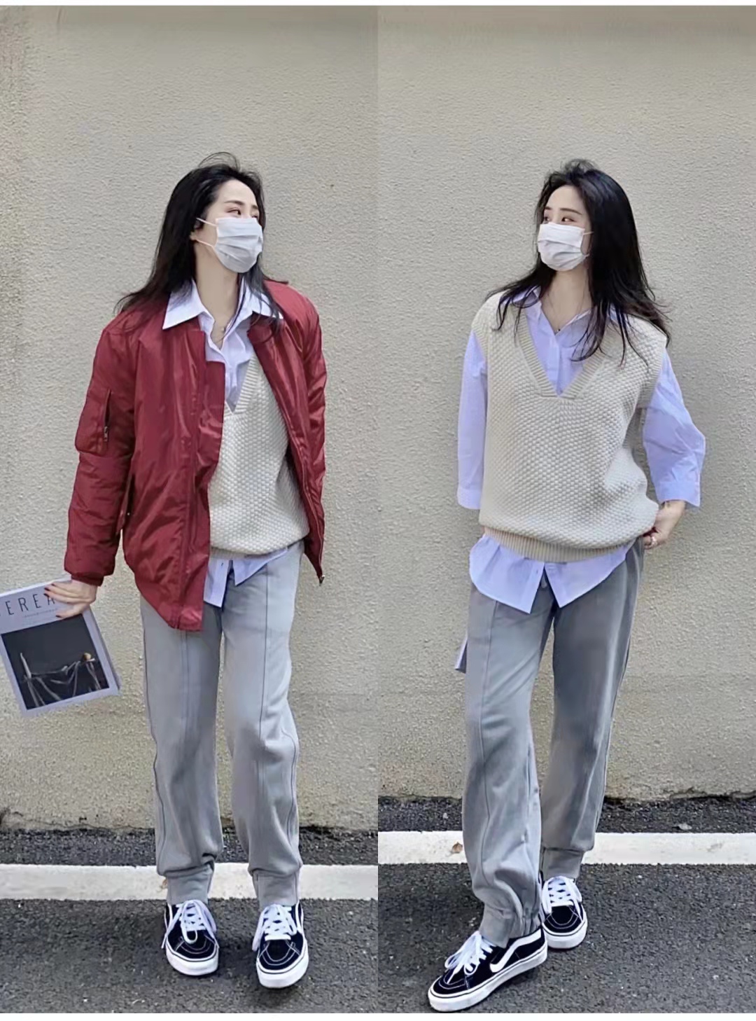 冬天灰色短裙配什么上衣,冬天女生灰色运动裤搭什么上衣