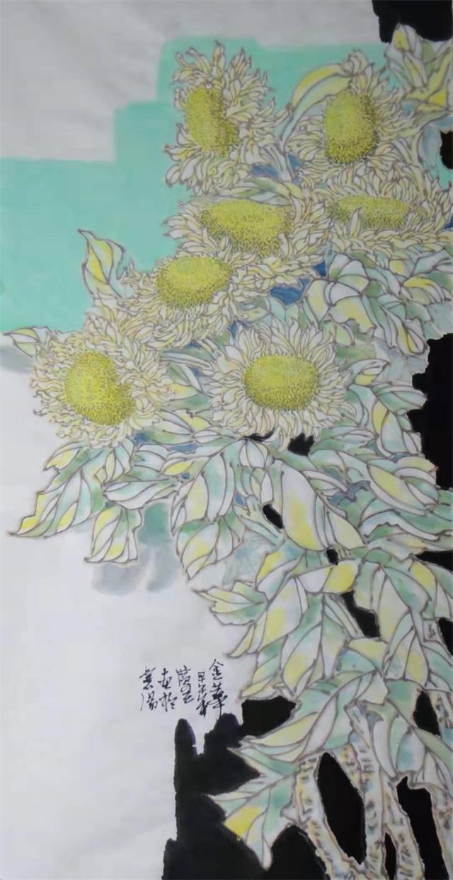 《红了山村醉了秋》：著名画家边广兰作品赏析