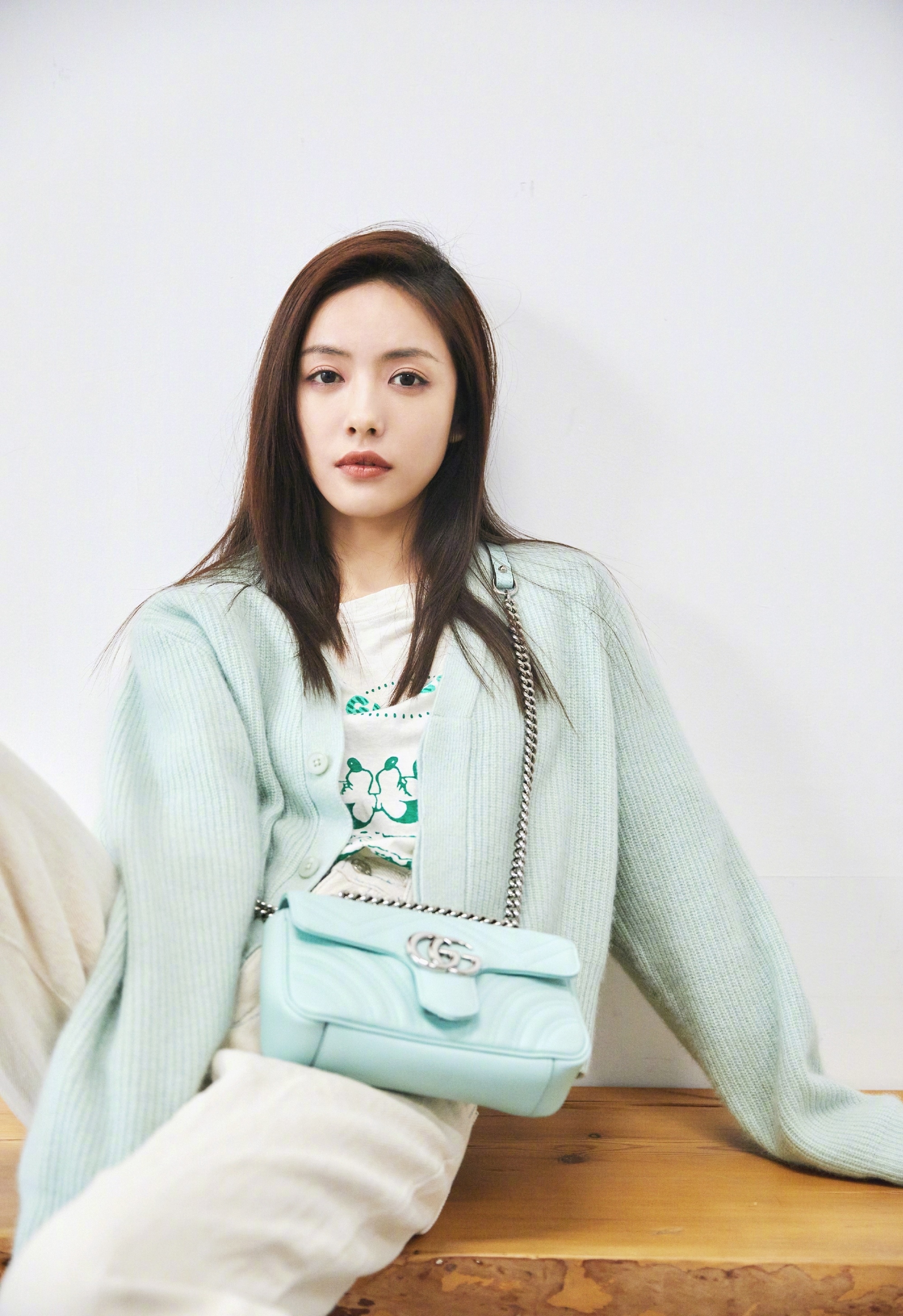 gucci水桶包2017倪妮,倪妮gucci水桶包