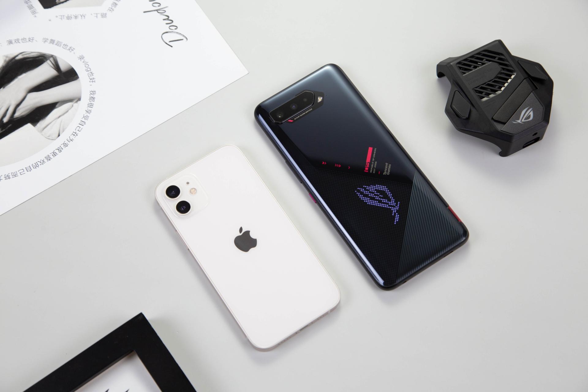 rog游戏手机5对比iphone12,rog游戏手机5与苹果13