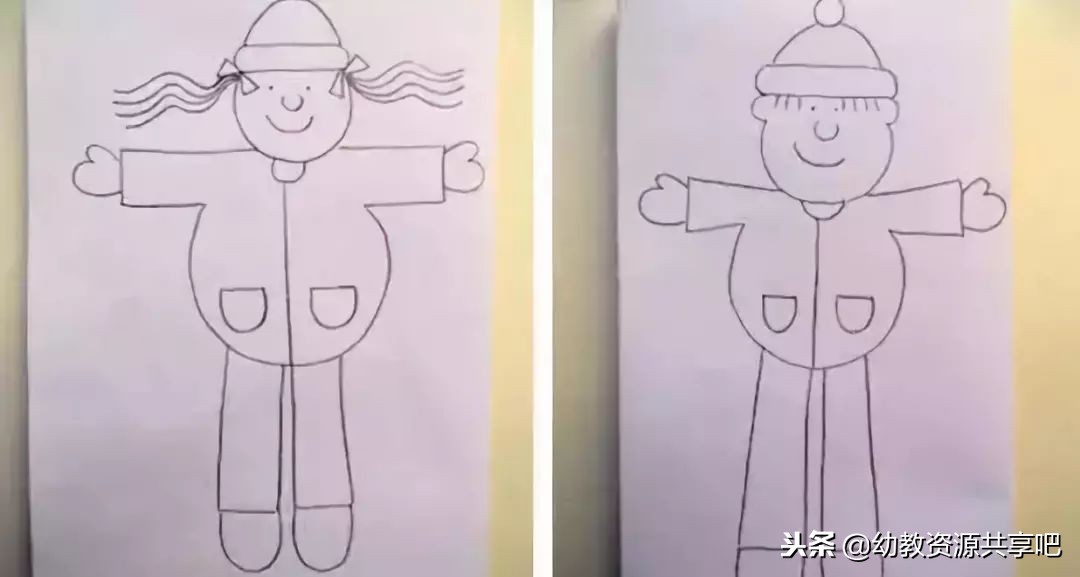 幼儿园冬季手工绘画漂亮,冬天手工画幼儿园简单