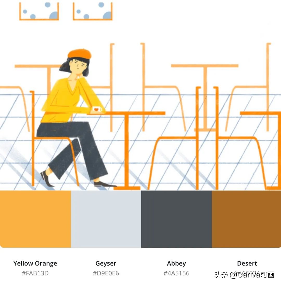 秋天配色插画秋高气爽,秋季高清插画