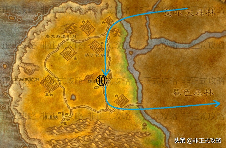 魔兽世界怀旧服1-60联盟任务路线,赤脊山练级