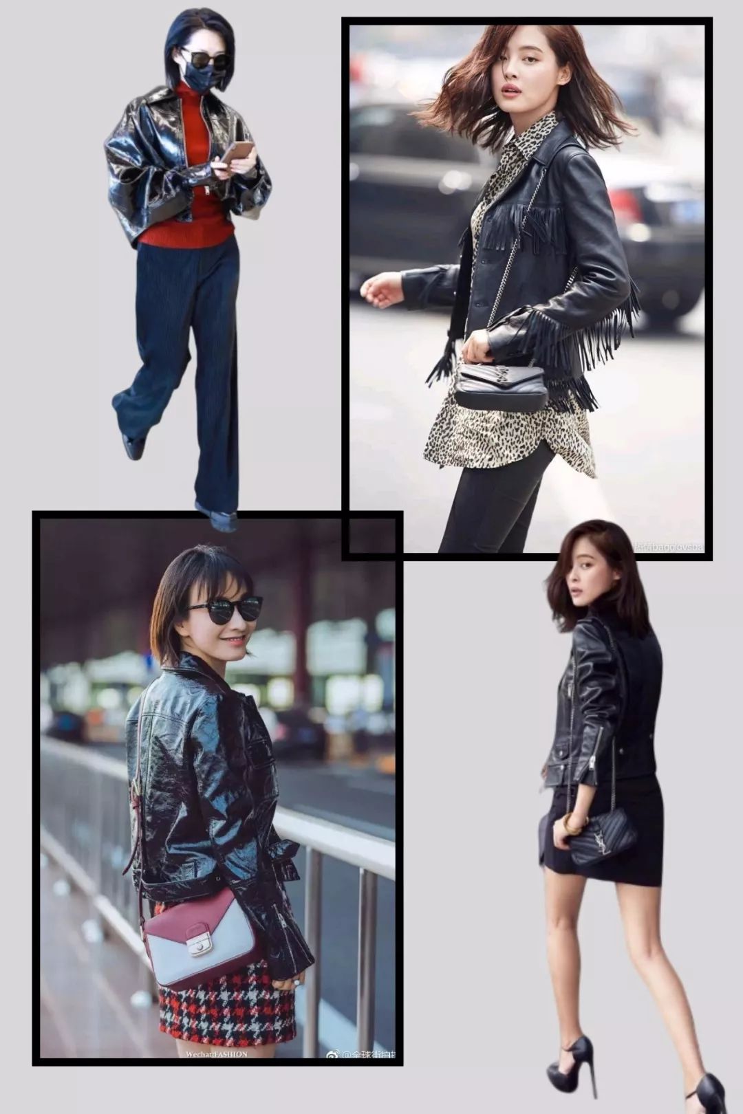 没想到皮夹克还有减龄的作用！“人间芭比”lisa和超模都在穿