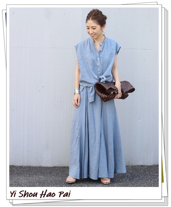 亚麻长半身裙如何搭配,亚麻裙半身裙怎么搭配上衣