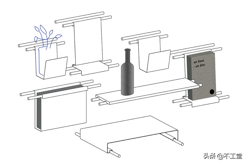 模块化办公室效果图,自动化智能书架系统整合