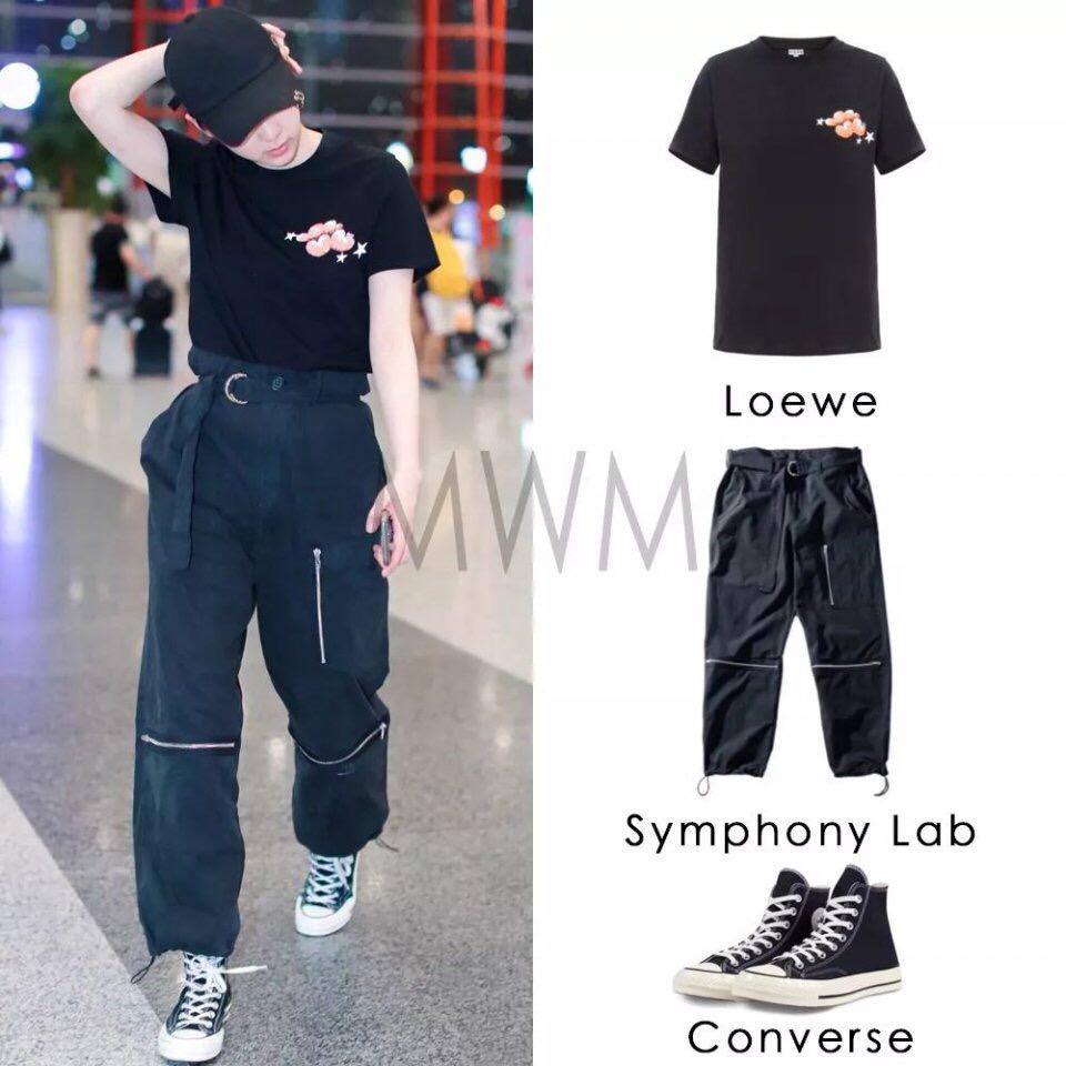 匡威欧阳娜娜同款黑红高帮,匡威最潮穿搭