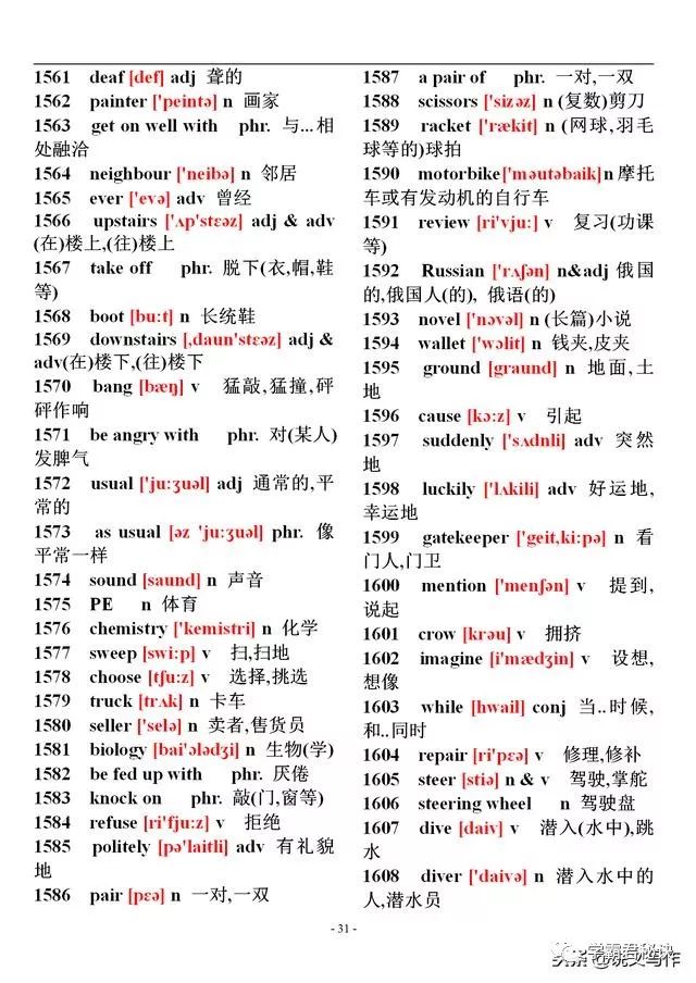 六年级英语下册陕旅版单词表音标,初中英语单词大全10000个