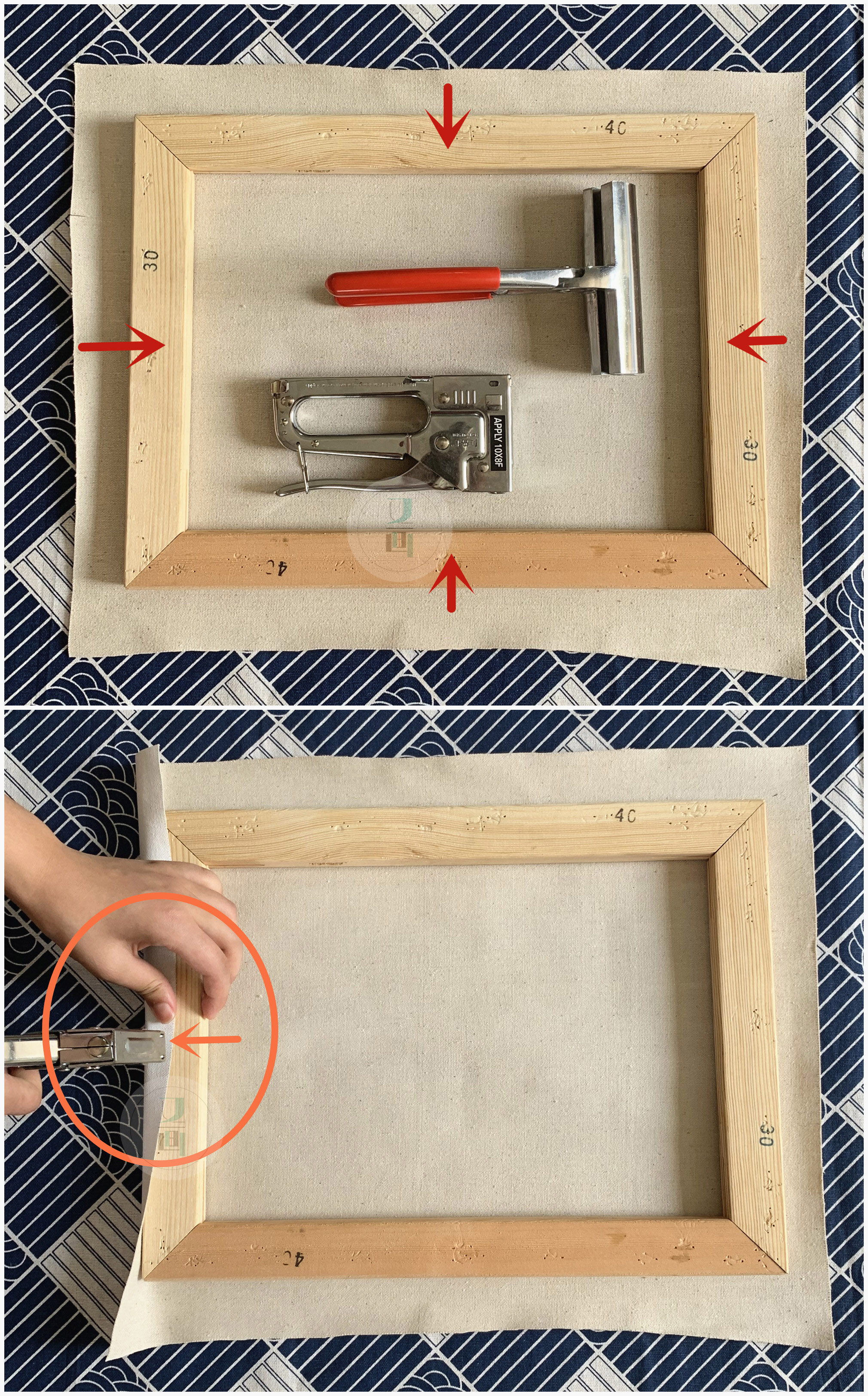 油画绷布过程,油画绷框教程