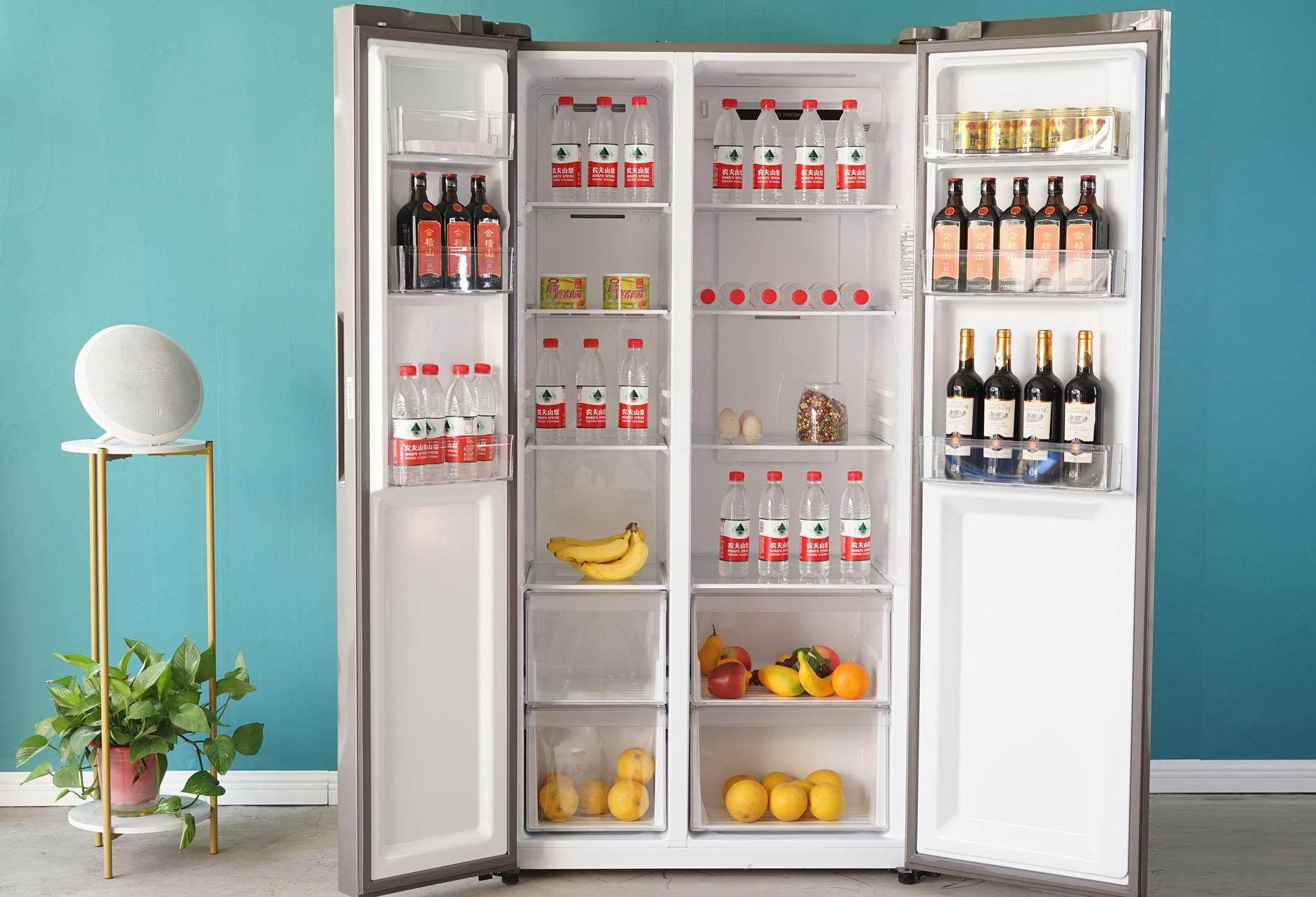 647mm纤薄机身，时尚设计：海尔BCD-515WDPD对开门冰箱