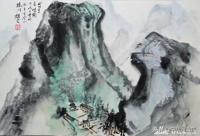 刘罡画作,泰山顶级水墨山水画