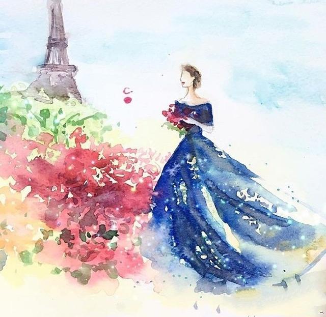 服装设计礼服素描手稿,著名设计师服装设计手稿