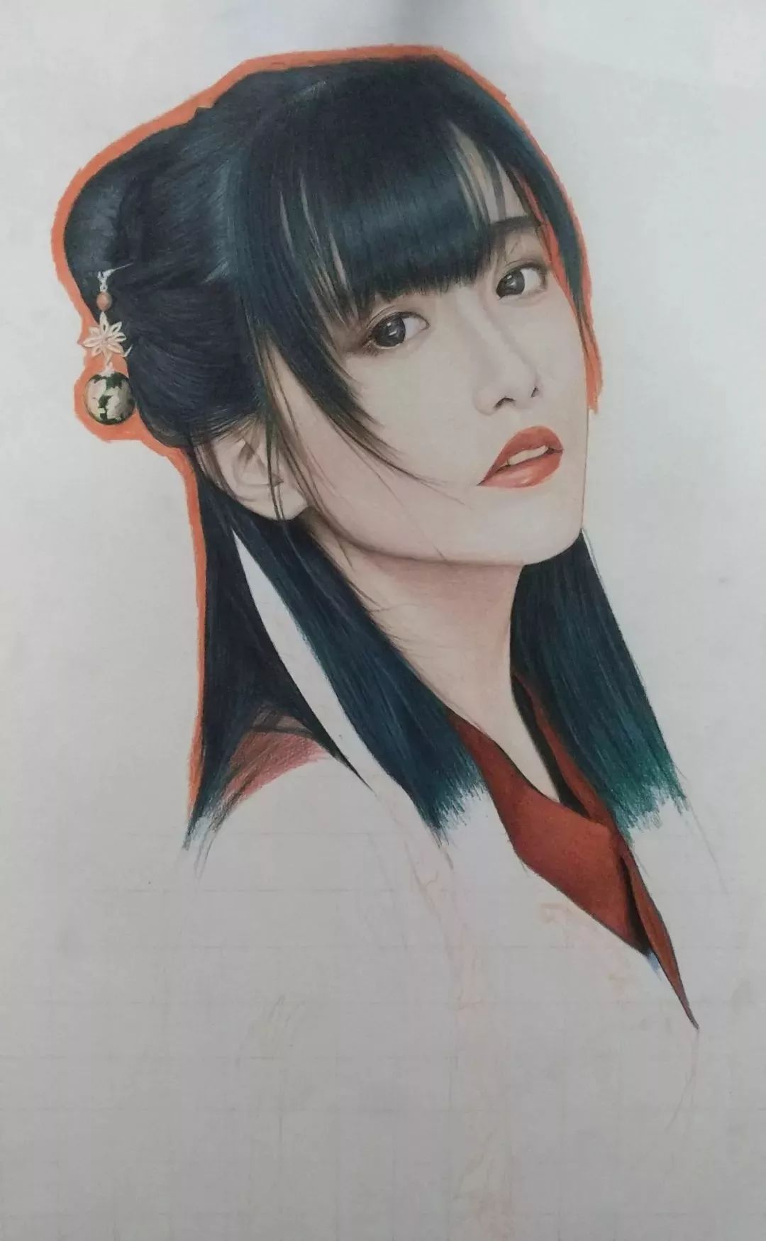 彩铅画完整古风唯美女子教程复杂,彩铅如何画出高级感教程