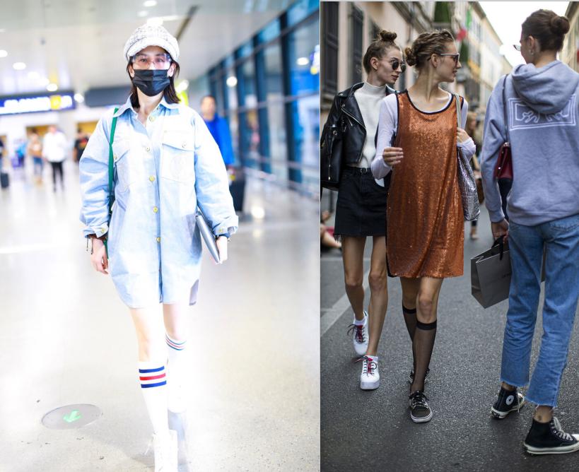 冬款穿裙子的袜子搭配,今年穿裙子流行的袜子穿搭