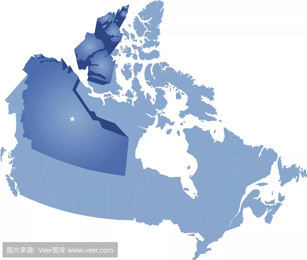 加拿大行政区划图中文版,加拿大行政区划分地图