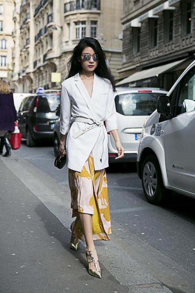 西装配裙子适合哪种发型,中长西装配什么裙子好看