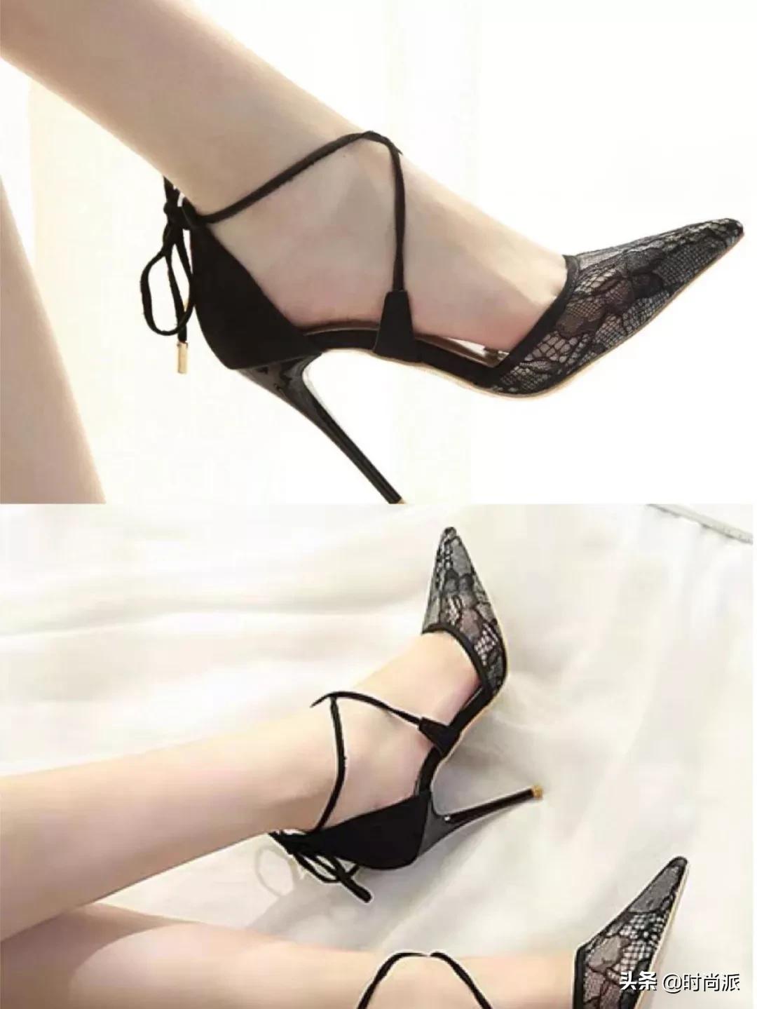黑色高跟鞋穿出不一样的时尚气质,尖头的高跟鞋优雅又时尚