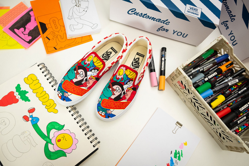 vans韩国艺术家,vans中国风插画