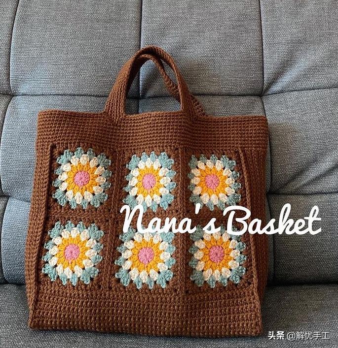 韩国钩针教程,简单的钩针编织包