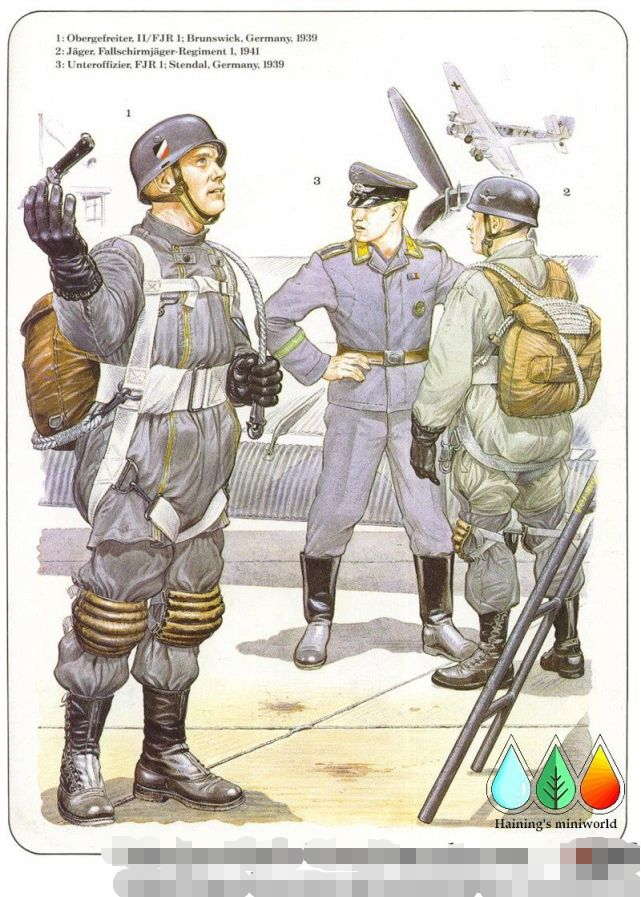 二战德军早期装甲兵军服,二战德军空降兵的装备图