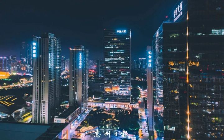 惠州博罗夜色,夜色惠州西湖