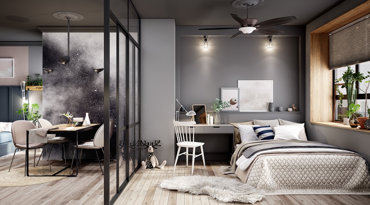 一室一厅小公寓怎么装修好看,一字型小公寓装修设计30平方米