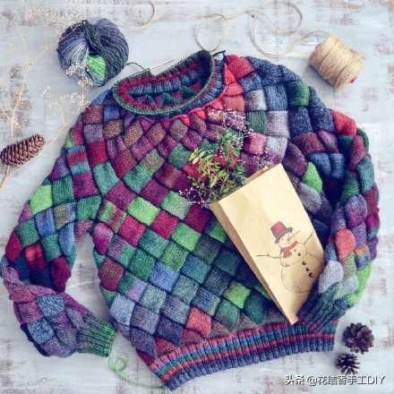 手工多彩毛线毛衣编织全部教程,彩虹线织什么花样毛衣好看