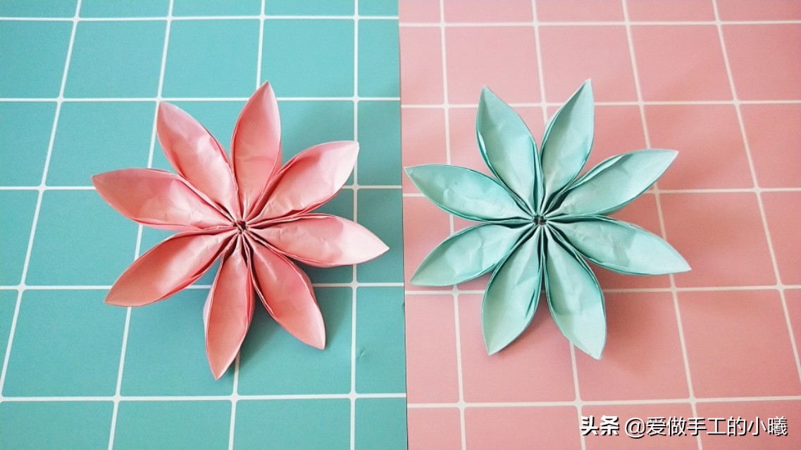 折纸教程大全慢动作折花,八瓣川崎玫瑰折纸法