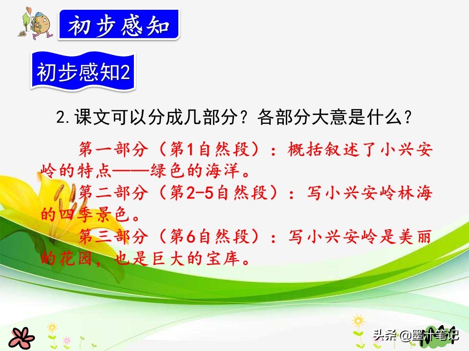 美丽的小兴安岭课文讲解人教版,三上语文美丽的小兴安岭课文讲解