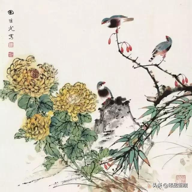 工笔大师田世光,工笔画大师田世光画孔雀好美