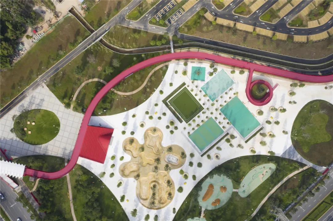 体育公园景观设计鸟瞰图,体育运动公园景观设计风格