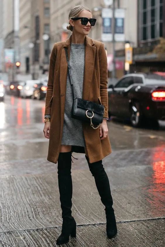 驼色大衣多种风格穿搭攻略,驼色大衣的高级感穿搭示范