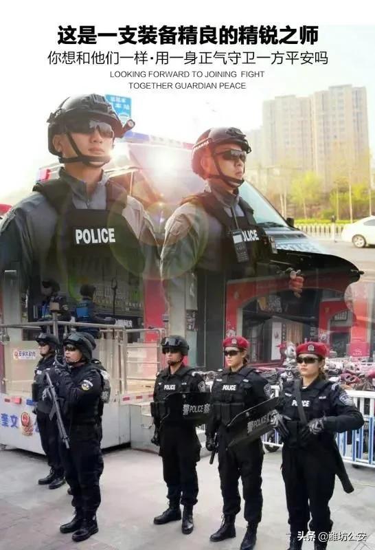 等你加入海报,潍坊奎文特巡警大队